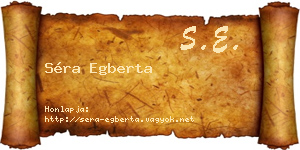 Séra Egberta névjegykártya
